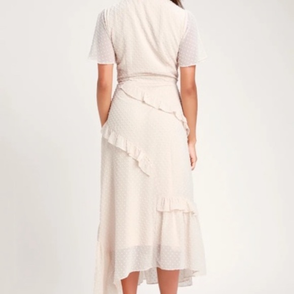 Lulu’s Next To You Cream Swiss Dot Midi Dress - Picture 5 of 6